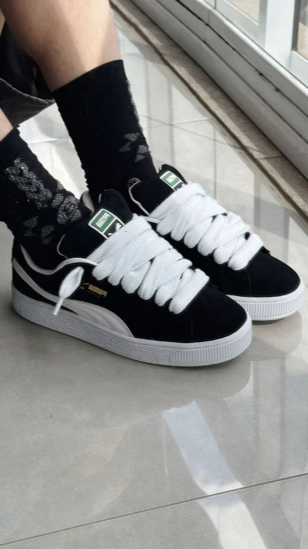 Pum Suede Negro Blanco XL